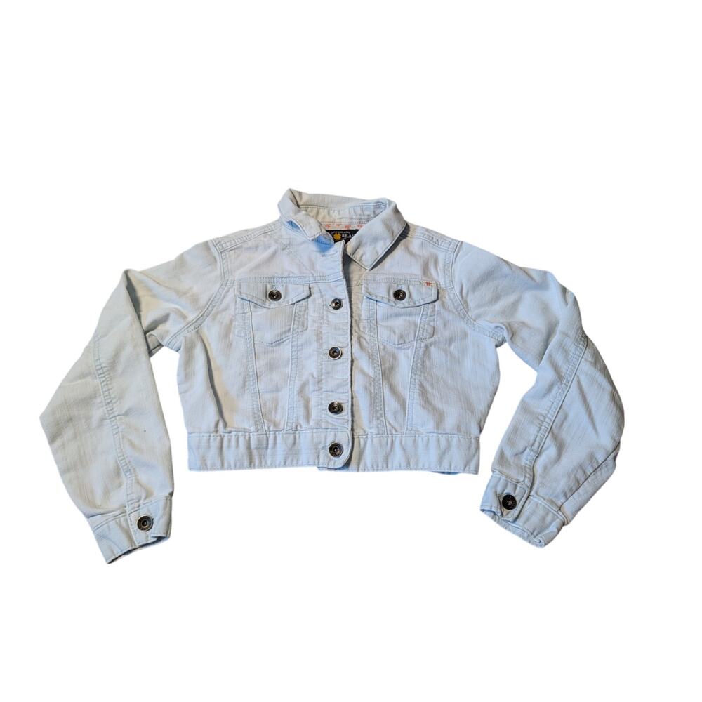 LUCKY BRAND light blue Girls Denim/Jean Jacket; lightly distressed; Medium (8)
